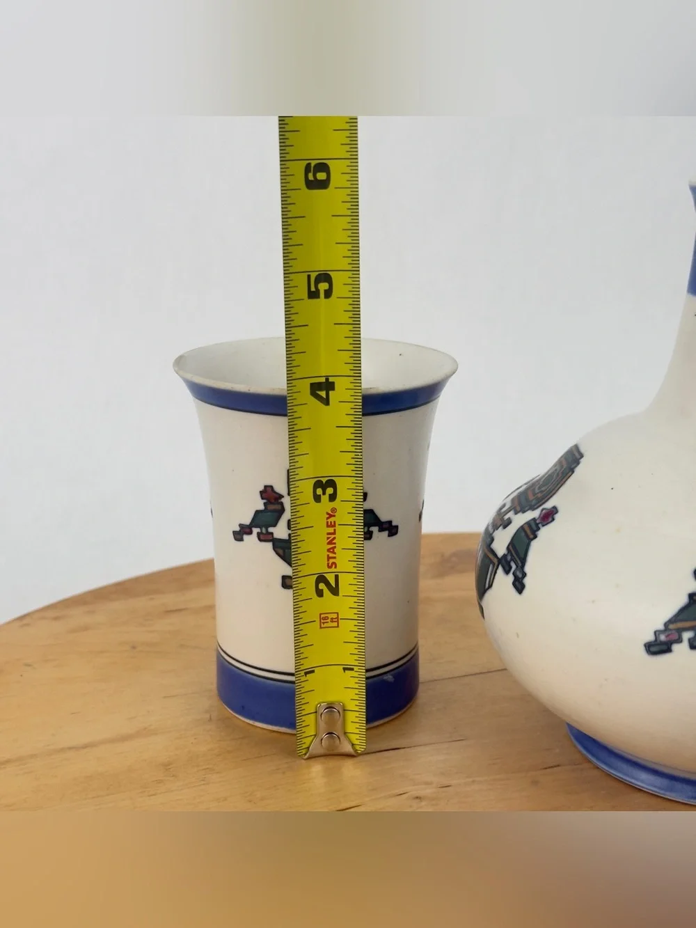 Kinkozan Satsuma Earthenware Pottery Vase and Thumbler, Ceramic Canister, Cup